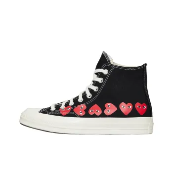 Converse Comme Des Garçons PLAY X Chuck 70 High 'Multi Heart   Black'