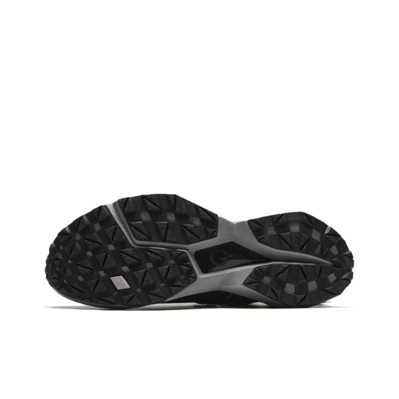 Anta Cushioned Wear Resistant Breathable Rebound Low Top Running Shoes Men's Black-4