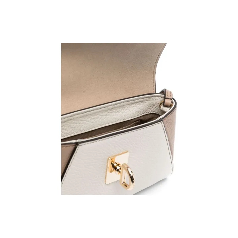 Furla Calfskin Shoulder Bag Crossbody Bag Regular Women's White/Beige/Black-3