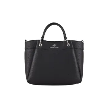 ARMANI EXCHANGEAE PU Tote Bag, Shopping Bag, Handbag Women's Black