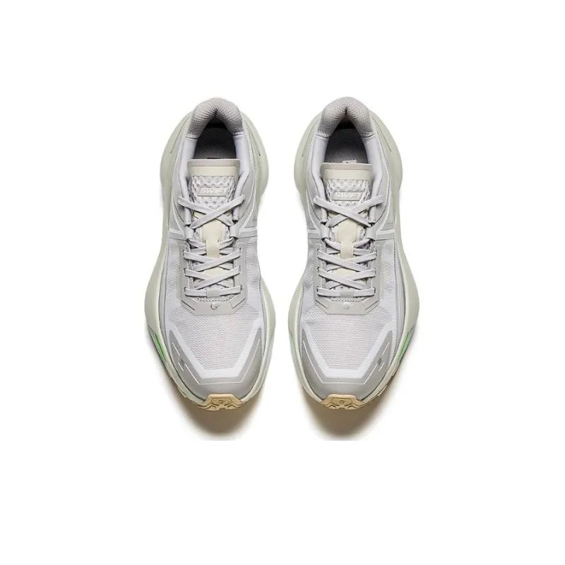 Anta Champion Series Swift Durable Breathable Low Top Running Shoes Women's White Gray-2