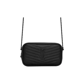 SAINT LAURENT LOU Cow Leather Camera Bags Crossbody Bag Shoulder Bag Women's Black