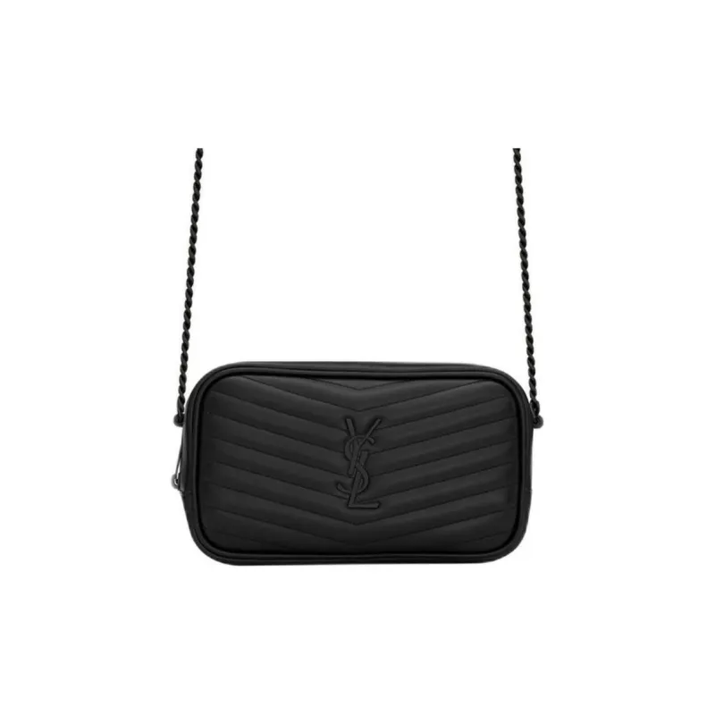 SAINT LAURENT LOU Cow Leather Camera Bags Crossbody Bag Shoulder Bag Women's Black-0