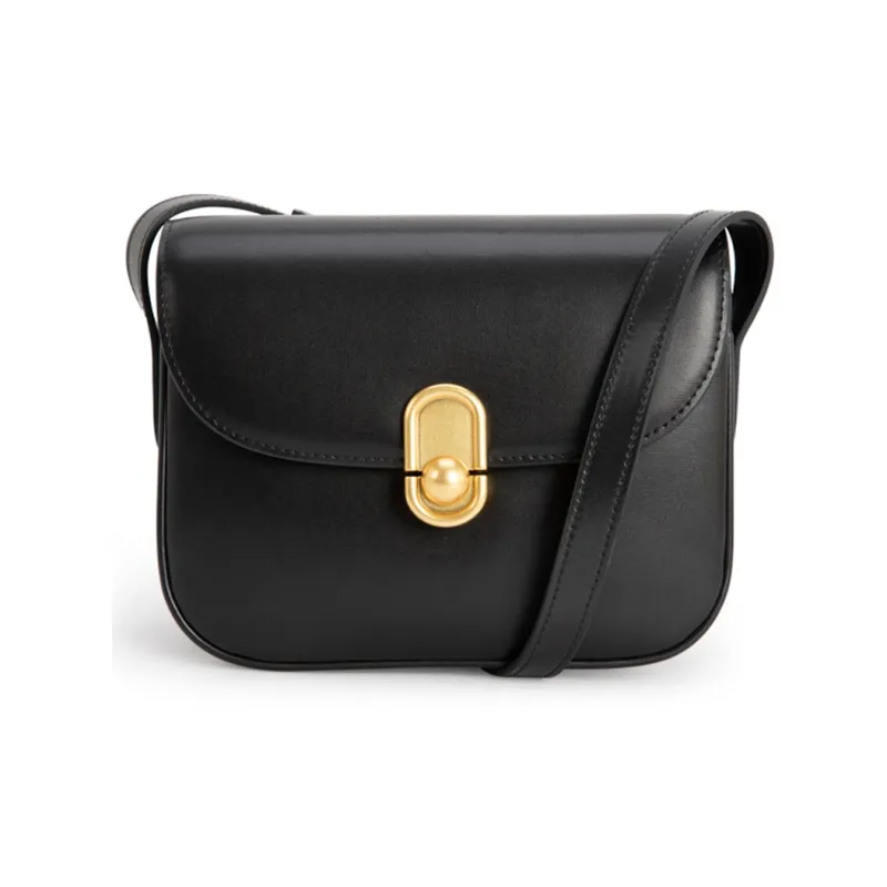 VENOF Cow Leather Women's Crossbody Small Square Bag Small Size Women's Kase Black/Mocha/Rose Red/Li Be Coffee-0
