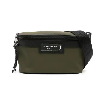 LONGCHAMP Le Pliage Energy Recycled Polyamide Canvas Shoulder Bags Fanny Pack Medium Size Men's Khaki Green