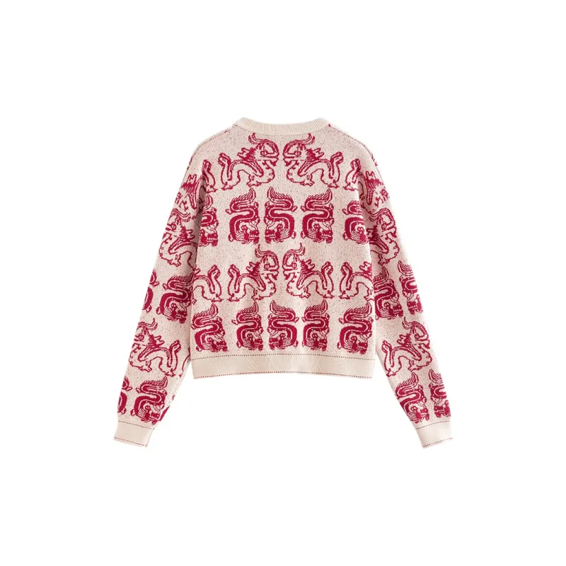 Initial Language Knitwear Women's Red-1