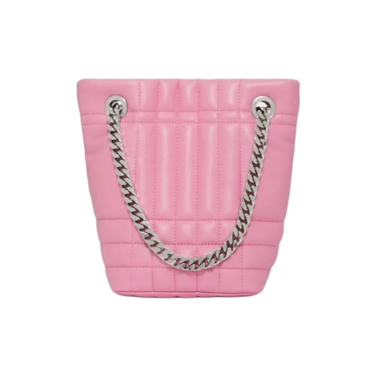 Burberry Lola Lola Bag Lambskin Bucket Bags One Shoulder Handbags Mini Women's Primrose Blossom Pink-3