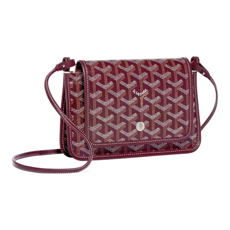 GOYARD Canvas With Leather Envelope Bag Crossbody Bag Shoulder Bag Unisex Burgundy & Light Pink Small Heart-1