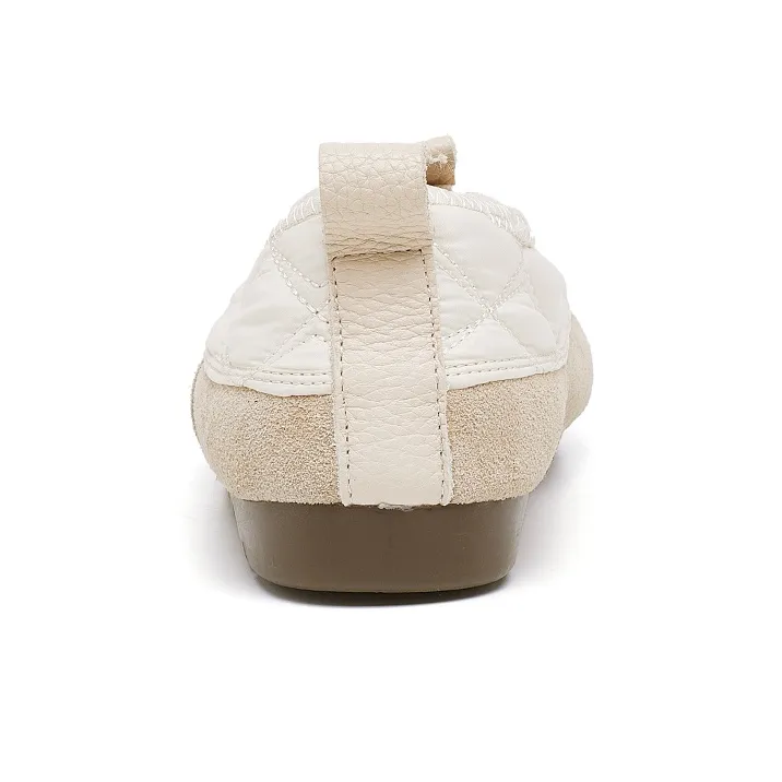 OULISASI Beanie Shoes Women's Beige-3