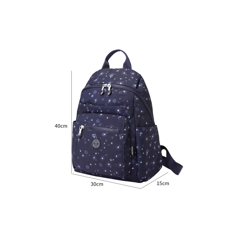 FIDO DIDO Oxford Backpack Small Size Women's Blue-10