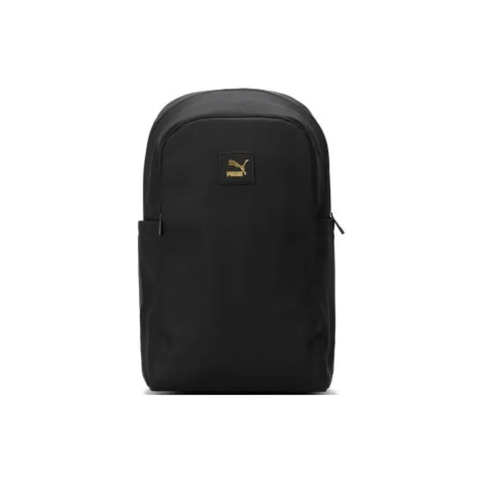 PUMA Artificial Leather Laminated Fabric Backpack Medium Size Unisex Black-1