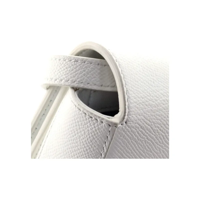 Balenciaga Leather Saddle Bag Shoulder Bag Crossbody Bag Women's White-4