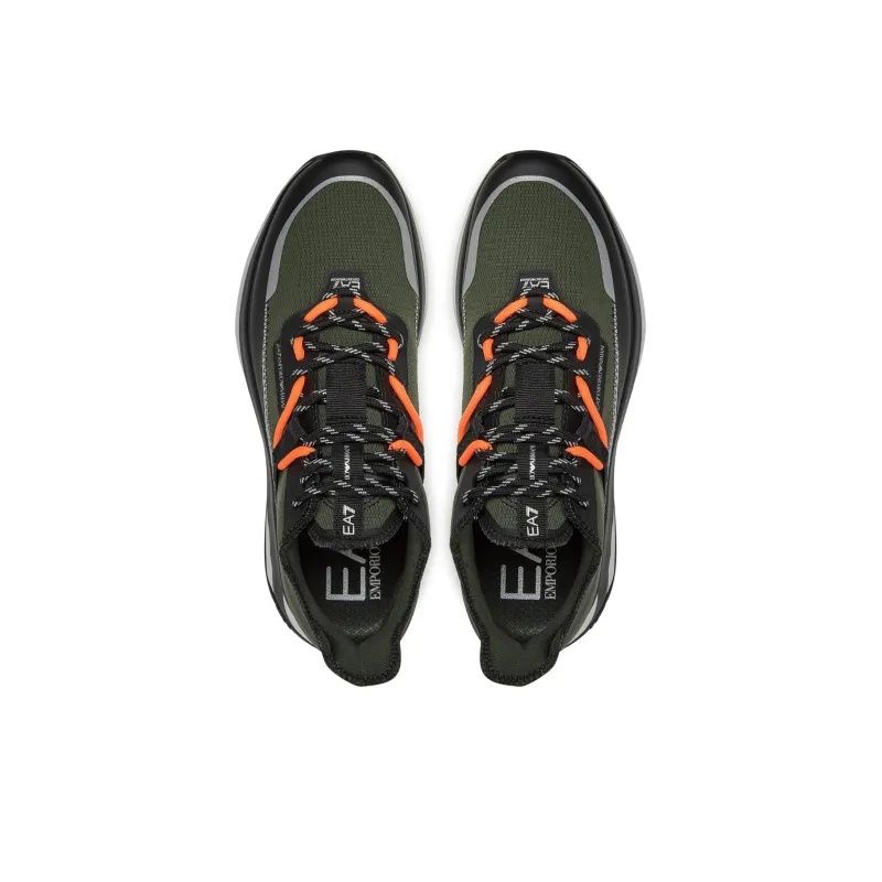 EMPORIO ARMANI Low Top Casual Shoes Men's Black Green-3