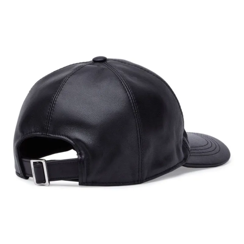 FERRAGAMO Leather Baseball Cap-1