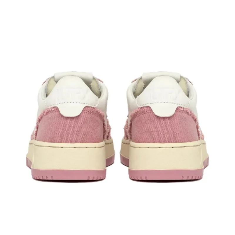 AUTRY Medalist Frayed-trim Leather Sneakers-3