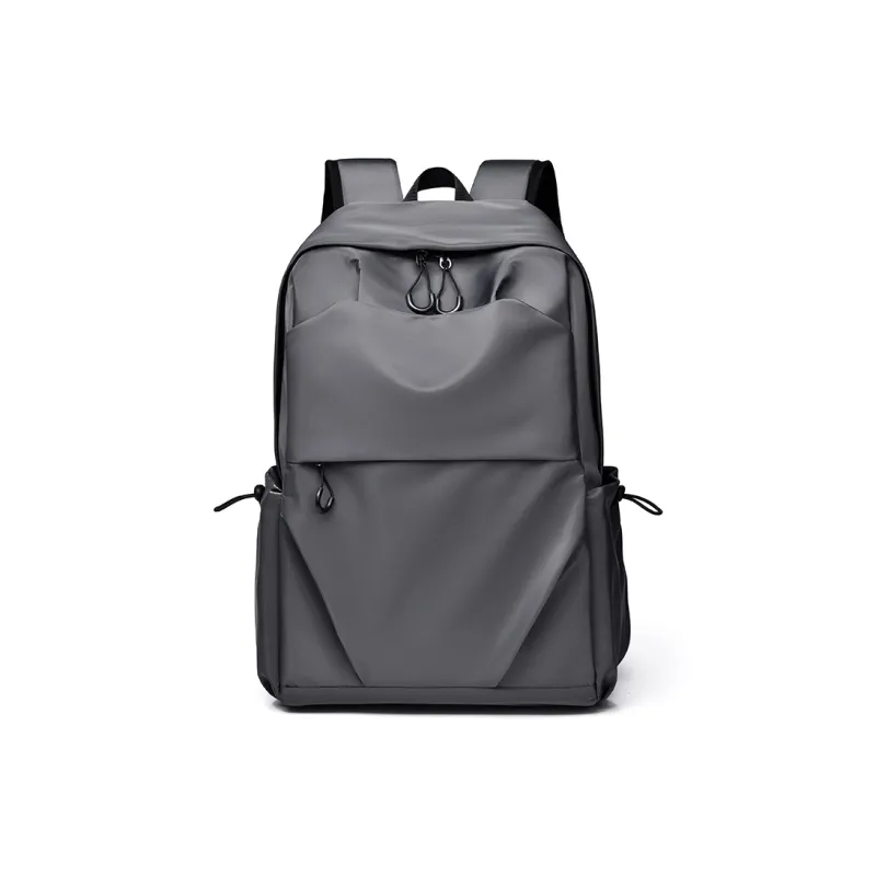 Deli Bear Nylon Laptop Backpack Regular Unisex Black/Gray/Blue-5