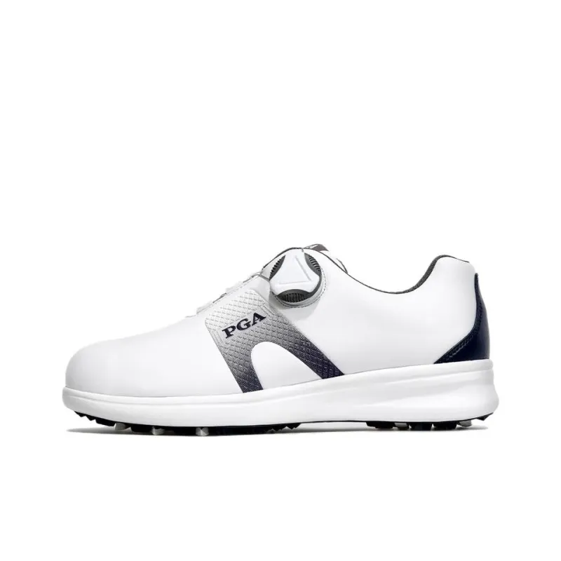 PGA Cushioning Wear-Resistant Low-Top Golf Shoes Women's White Blue-0