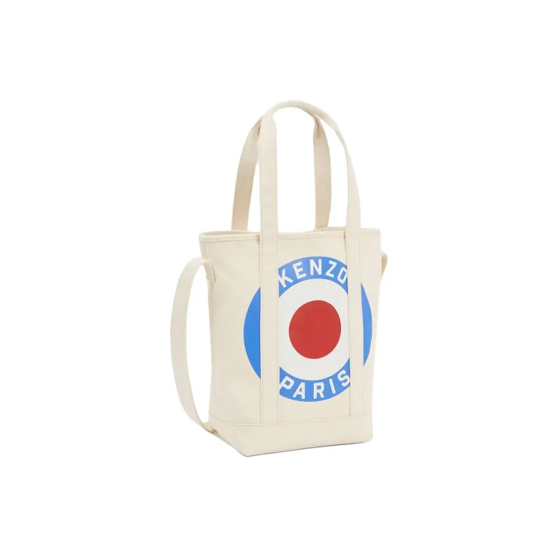 KENZO Canvas Bag, Tote Bag, Shopping Bag, One Shoulder Handbag Large Size Men's Light Beige-2