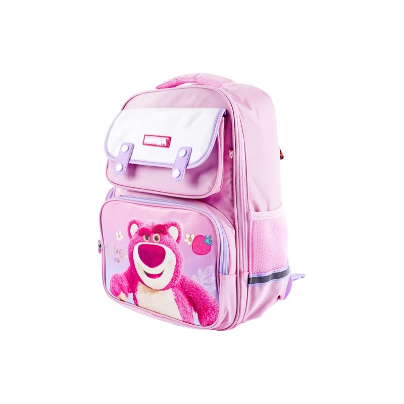 Disney Strawberry Bear Series Polyester Backpack Small Size Unisex Pink-1