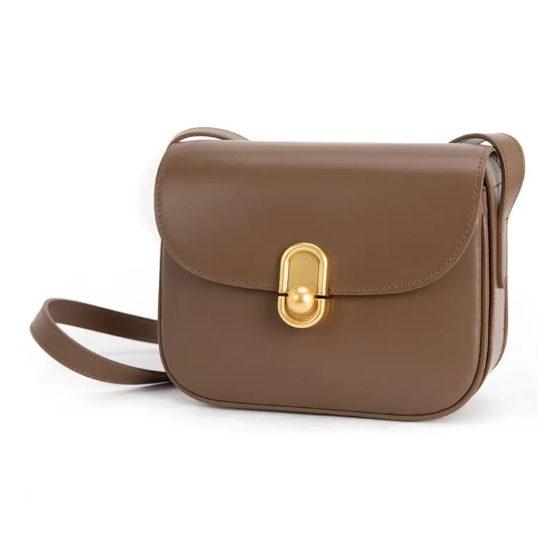 VENOF Cow Leather Women's Crossbody Small Square Bag Small Size Women's Kase Black/Mocha/Rose Red/Li Be Coffee-11