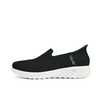 Skechers GO WALK Ma Hands Free Slip Ins Durable Breathable Low Top Casual Shoes Women's Black White