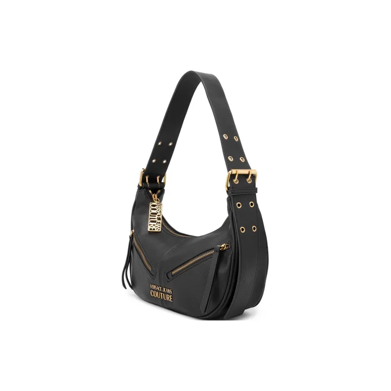 VERSACE JEANS COUTURE Fabric Handbag, Shoulder Bag Women's Black-2