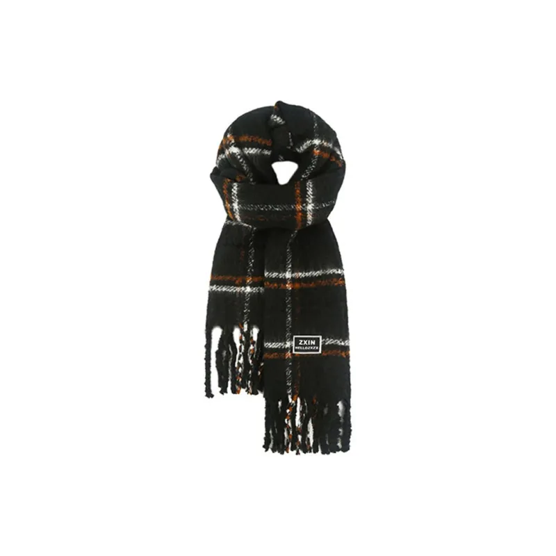 EEEENO Faux Cashmere Knit Scarves Unisex-2