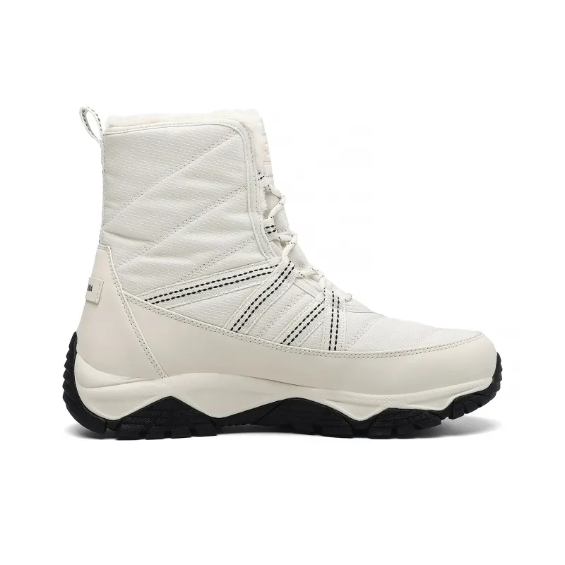 Jeep Warm And Wear Resistant Knee High Snow Boots Unisex White-5