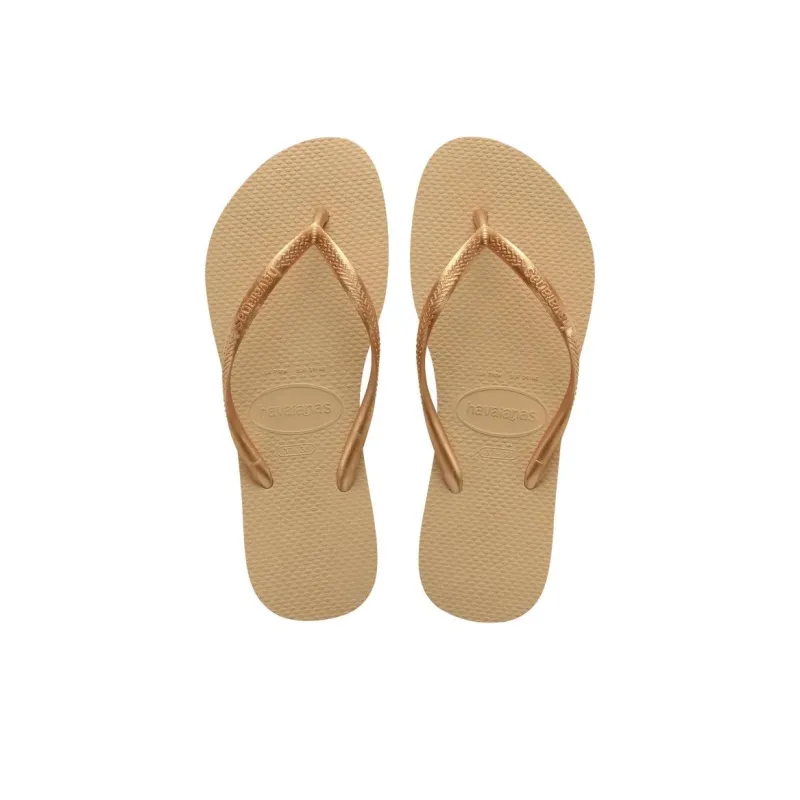 Havaianas Slip Resistant Flip Flops Women's Gold-3
