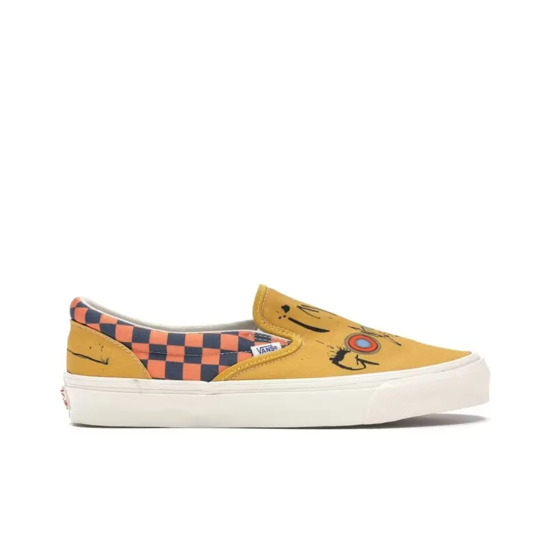 Vans Slip On Ralph Steadman Checkerboard Orange-1