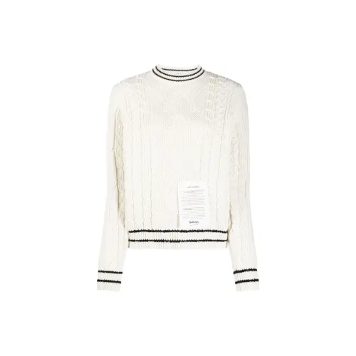 BALLANTYNE Logo-patch Cable-knit Jumper