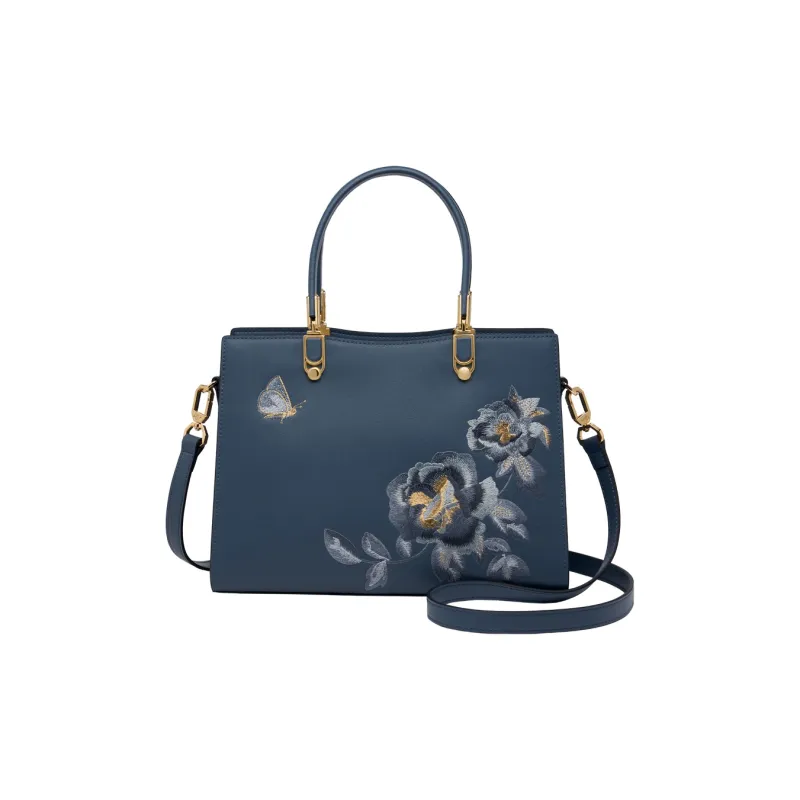 ZOOLER Cow Leather Shoulder Bag, Crossbody Bag, Handbag Tubas Women's Elegant White/Cream White/Imperial Red/Royal Blue-6