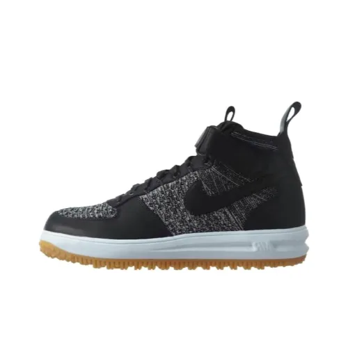 Nike Lunar Force 1 Flyknit Workboot Black/White-Wolf Grey