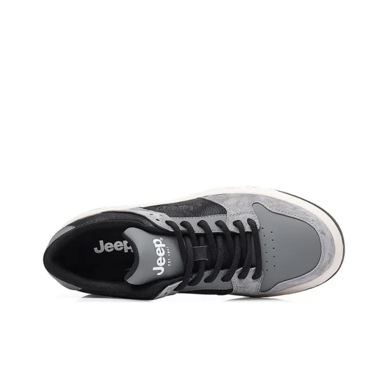Jeep Anti-Slip Wear-Resistant Low-Top Skateboard Shoes Men's Gray-2