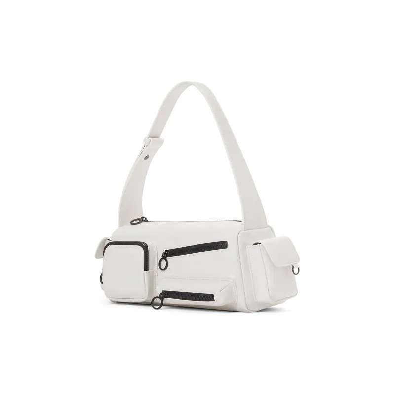 CHARLES&KEITH PU Small Square Bag Shoulder Bag Women's Noir Black/White-1