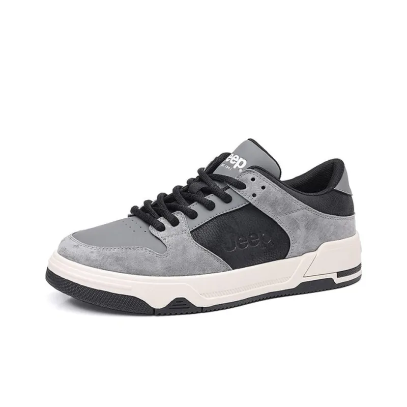Jeep Anti-Slip Wear-Resistant Low-Top Skateboard Shoes Men's Gray-1