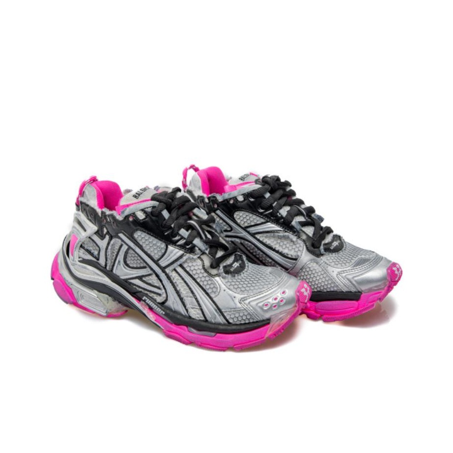 Balenciaga Women's Runner Sneaker 'Worn-Out - Silver Pink