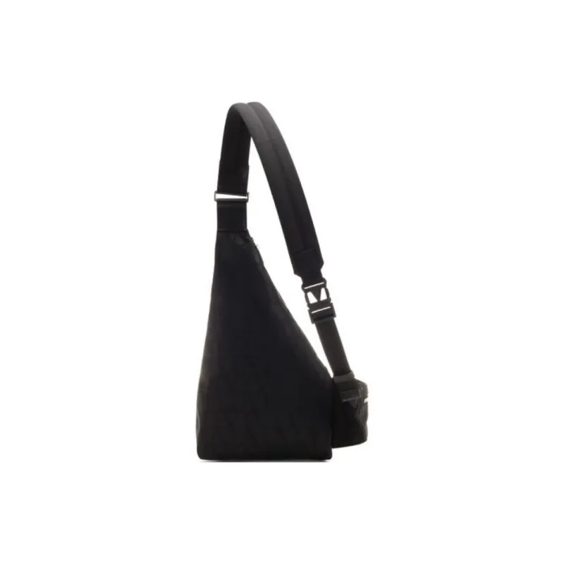 Valentino Cotton With Polyester Sling Bag Men's Black-2