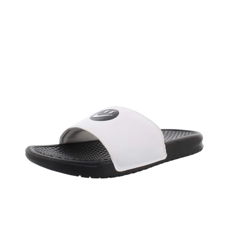 Nike Jdi Black White Smiling Face Slippers 'Black White'-1
