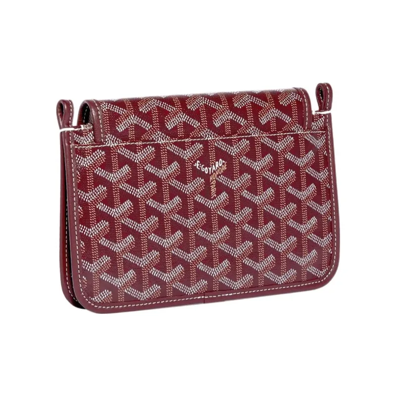 GOYARD Canvas With Leather Envelope Bag Crossbody Bag Shoulder Bag Unisex Burgundy & Light Pink Small Heart-2