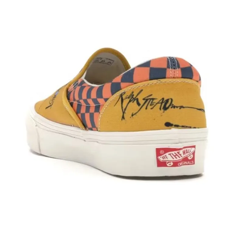 Vans Slip On Ralph Steadman Checkerboard Orange-3