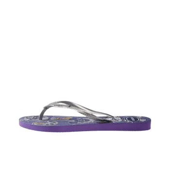 Disney x Havaianas Abrasion Resistant Quiet Quick Drying Flip Flops Women's Dark Purple