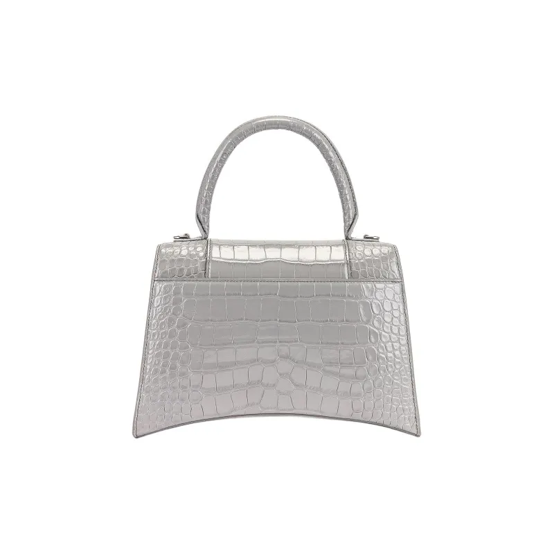 Balenciaga Hourglass Leather Hourglass Bag Shoulder Bag Crossbody Bag Handbag Women's Gray-3
