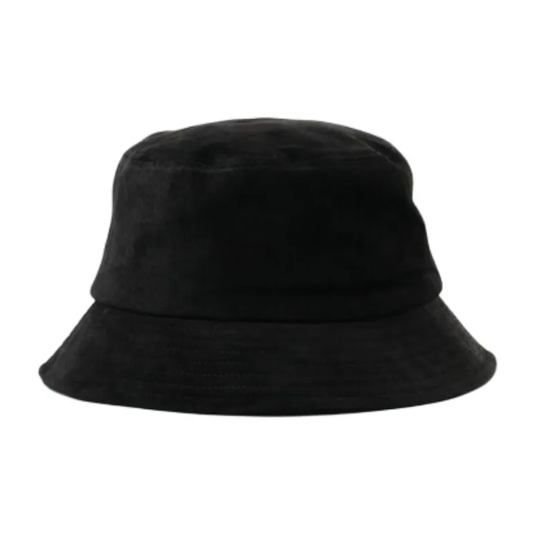 Beams Sheepskin Pigskin Leather Bucket Hats Men's Black-4