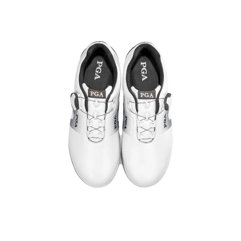 PGA Cushioning Wear-Resistant Low-Top Golf Shoes Women's White Blue-2