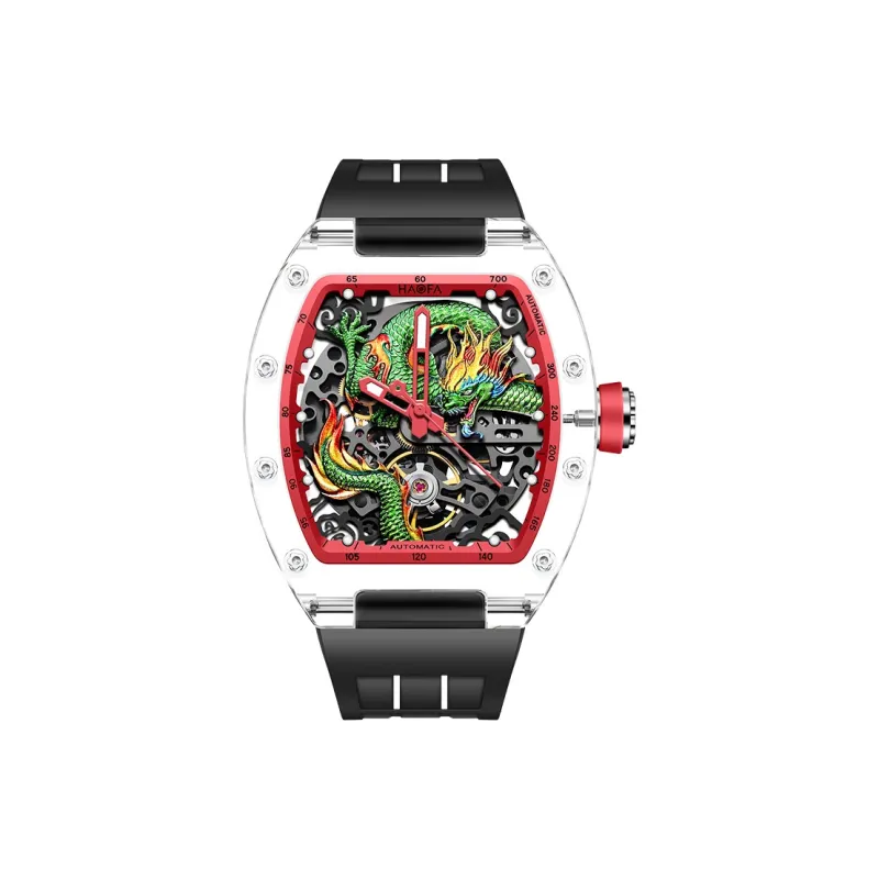 HaofaTourbillon Automatic Mechanical Movement Men's Watches Cut-Out Dial-7