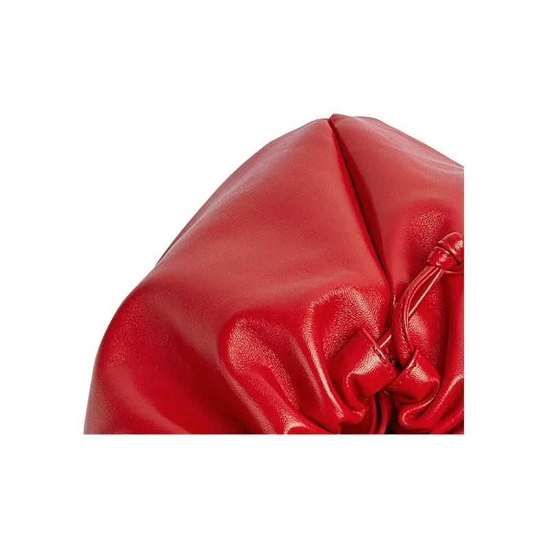 Bottega Veneta Leather Backpack Clutch Medium Size Women's Spicy Pepper Red-2