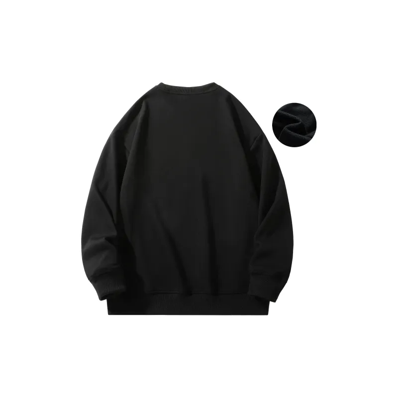 BLACK CLOVER Crew Neck Pullover Sweatshirt Set Unisex Black-17