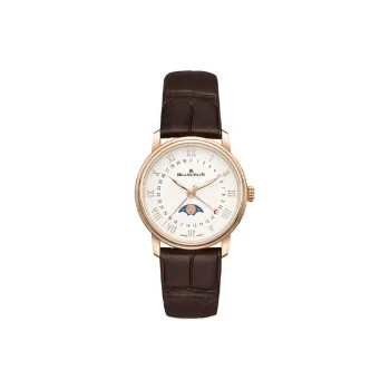 BLANCPAIN VILLERET Automatic Mechanical Movement Unisex Watch 33.2mm White Dial 18K Rose Gold Watch Case