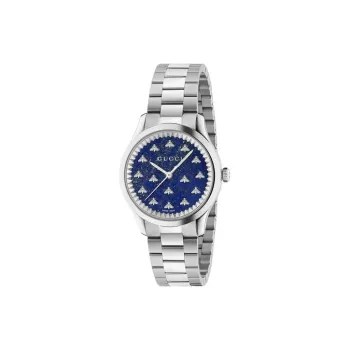 GUCCI Wrist Watch Automatic Mechanical Movement Stainless Steel Watchband 32mm Blue Dial Unisex